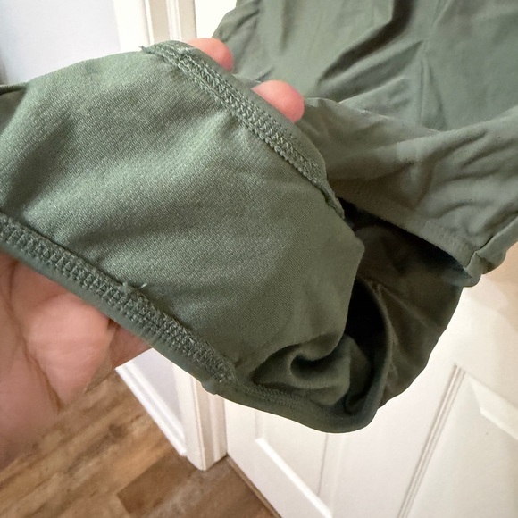 BEBE Olive green one piece swimsuit gold embellished detail size medium - Picture 4 of 6